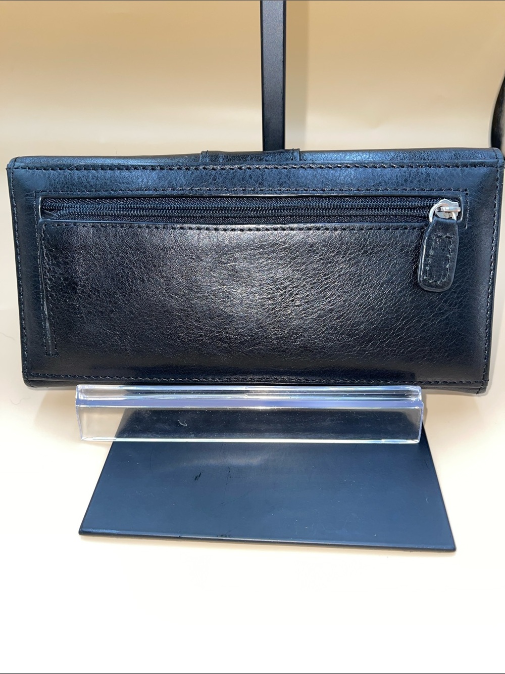 Vintage Wilson’s Leather Classic Black Leather Tote Bag with Matching Wallet - Picture 11 of 14